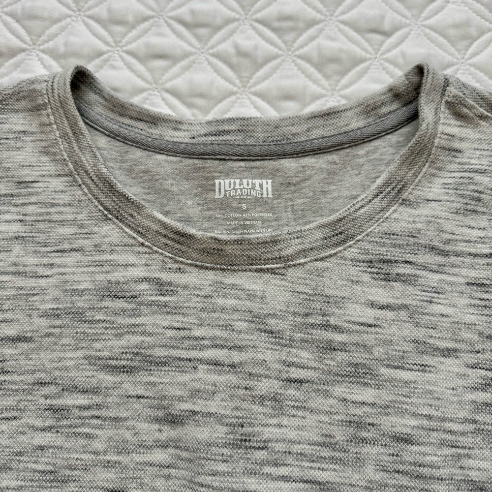 Duluth Trading Deux More Double Knit Crewneck Pocket Tunic Gray Size Small - Picture 2 of 12